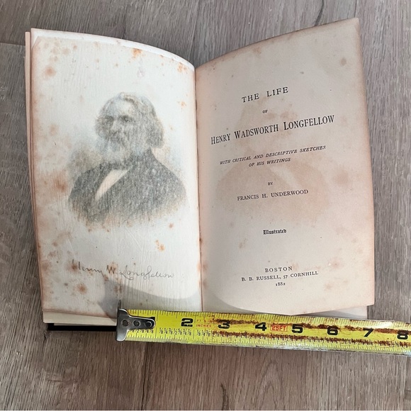 1882 The Life of Henry Wadsworth Longfellow Illustrated - Antique Book Hardcover - Picture 5 of 7
